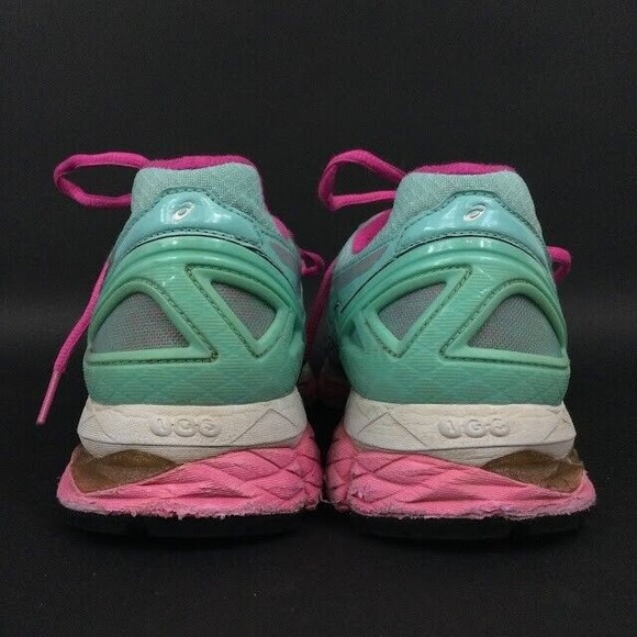 Asics Gel-Kayano 22 -Women's Sz 8.5-Light Blue/Zebra Pattern Running Shoes T5A6N - Picture 3 of 9